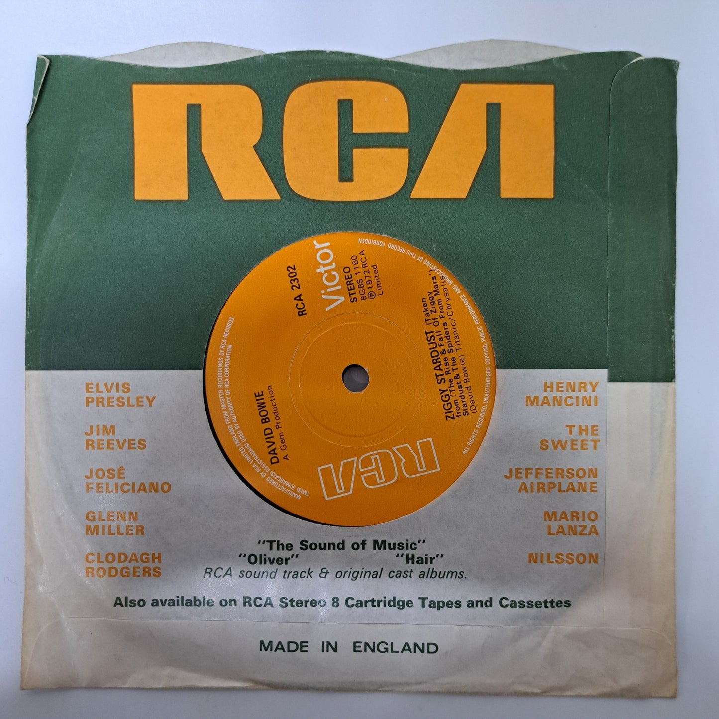 David Bowie - The Jean Genie (Vinyl 7" Single) NM