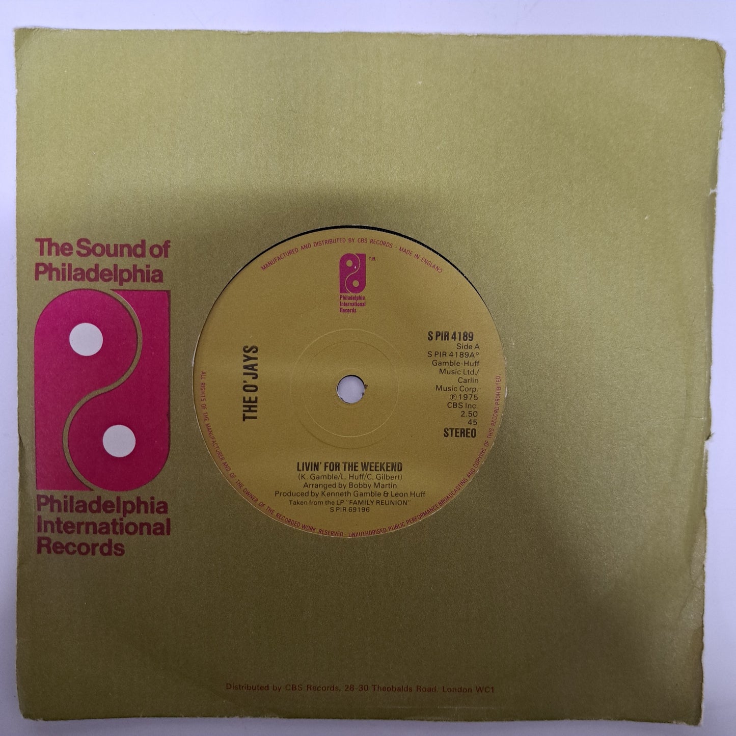 O'Jays - Livin' for the Weekend (Vinyl 7" Single) EX