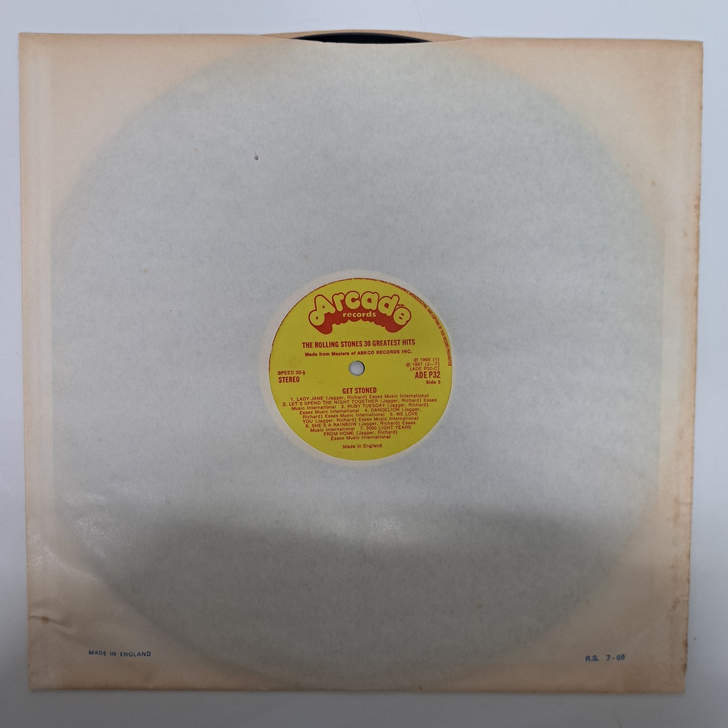 Rolling Stones - Get Stoned ~ 30 Greatest Hits (Vinyl DLP UK 1977) NM/NM/NM