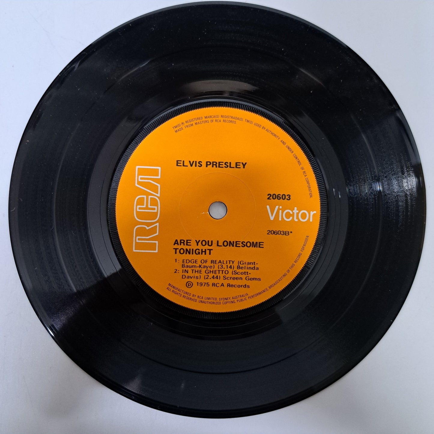 Elvis Presley - Are You Lonesome Tonight (Vinyl 7" EP Australia 1975) EX/M