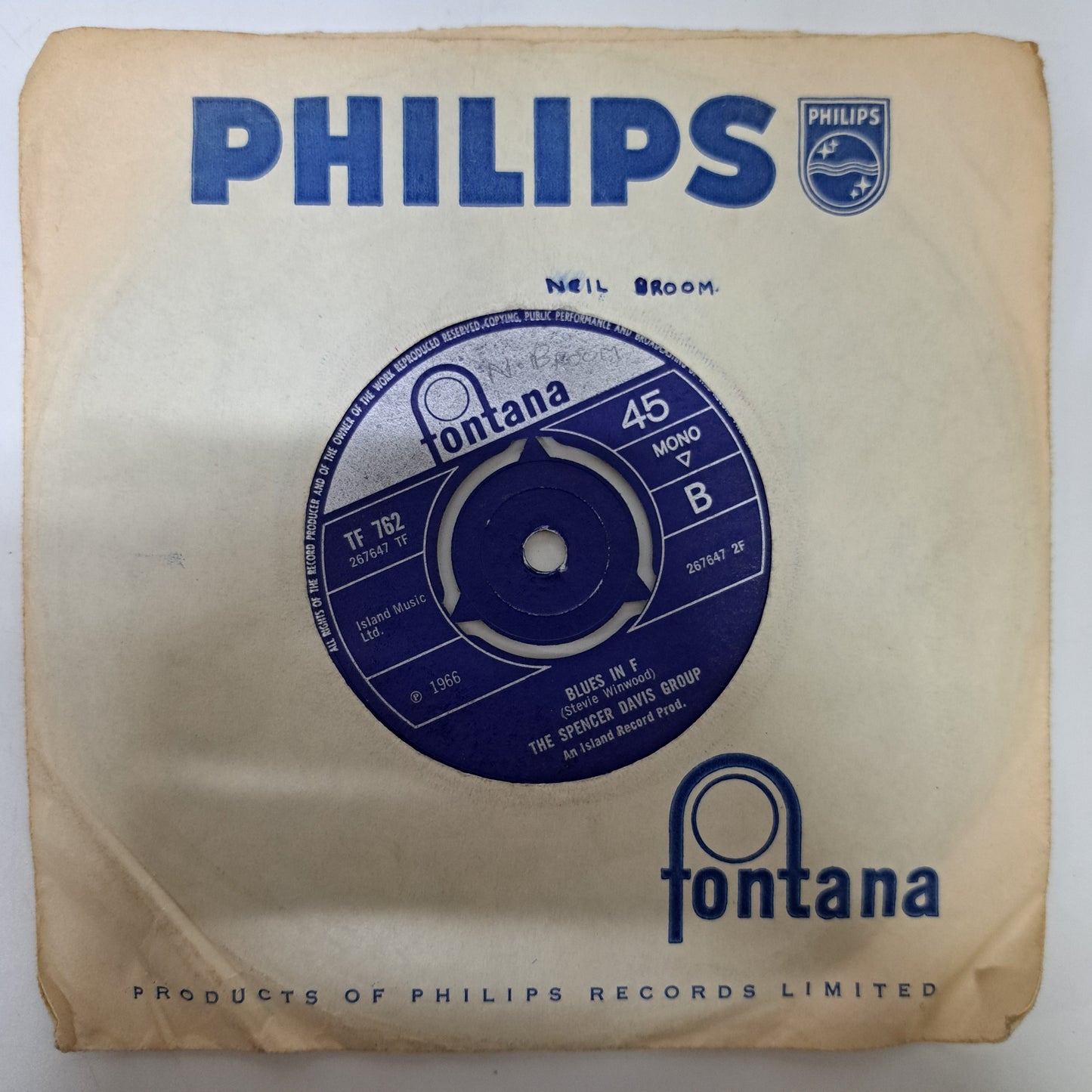 Spencer Davis Group - Gimme Some Loving (Vinyl 7" Single) VG+