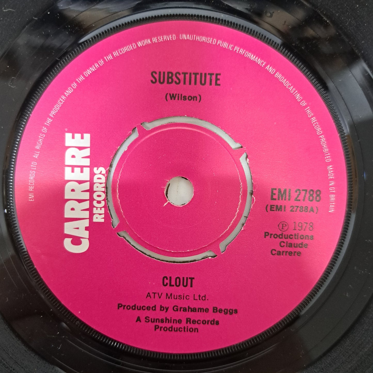 Clout - Substitute (Vinyl 7" Single) NM