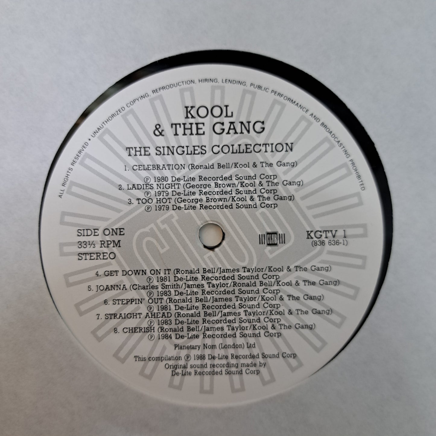 Kool & the Gang - The Singles Collection (Vinyl LP 1988) NM/EX