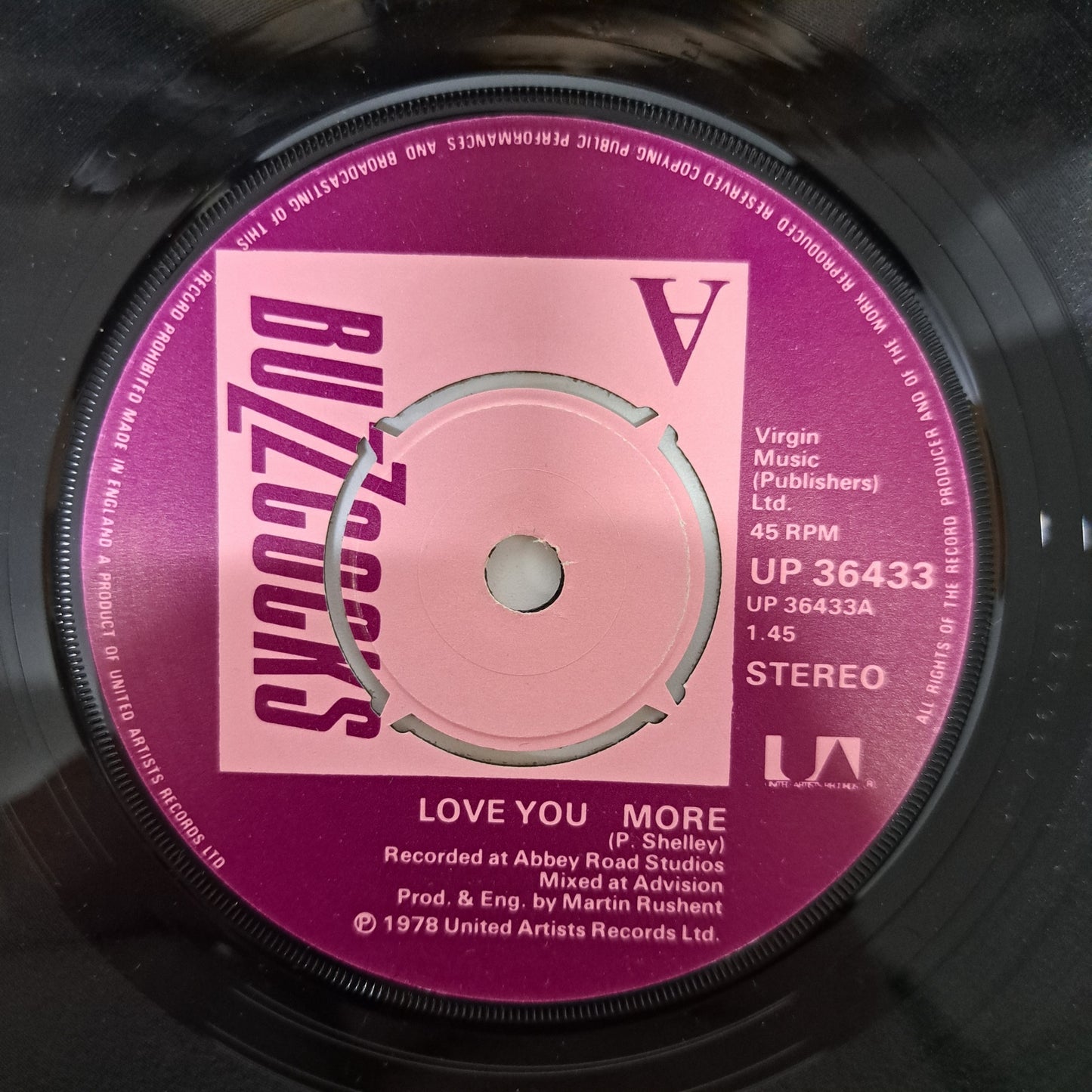 Buzzcocks - Love You More (Vinyl 7" Single) EX/NM