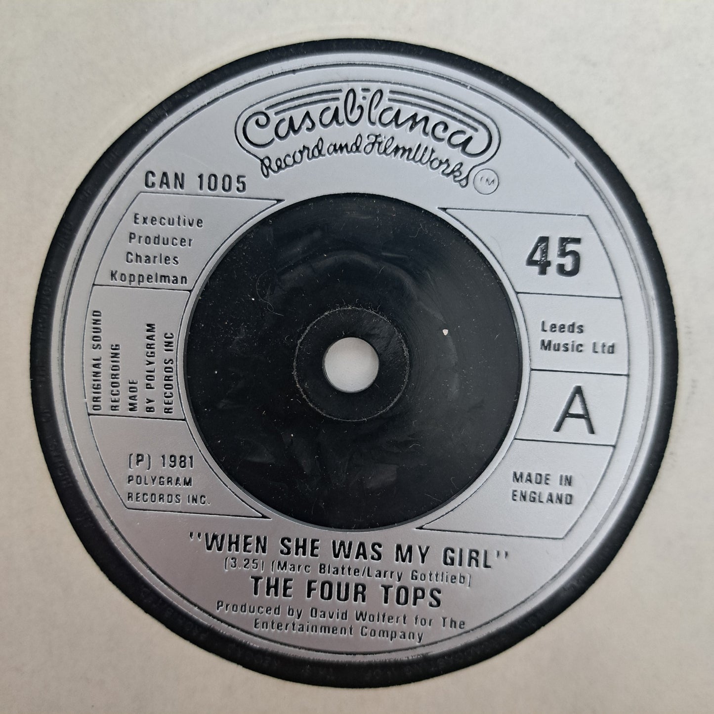 Four Tops - When She Was My Girl (Vinyl 7" Single) EX