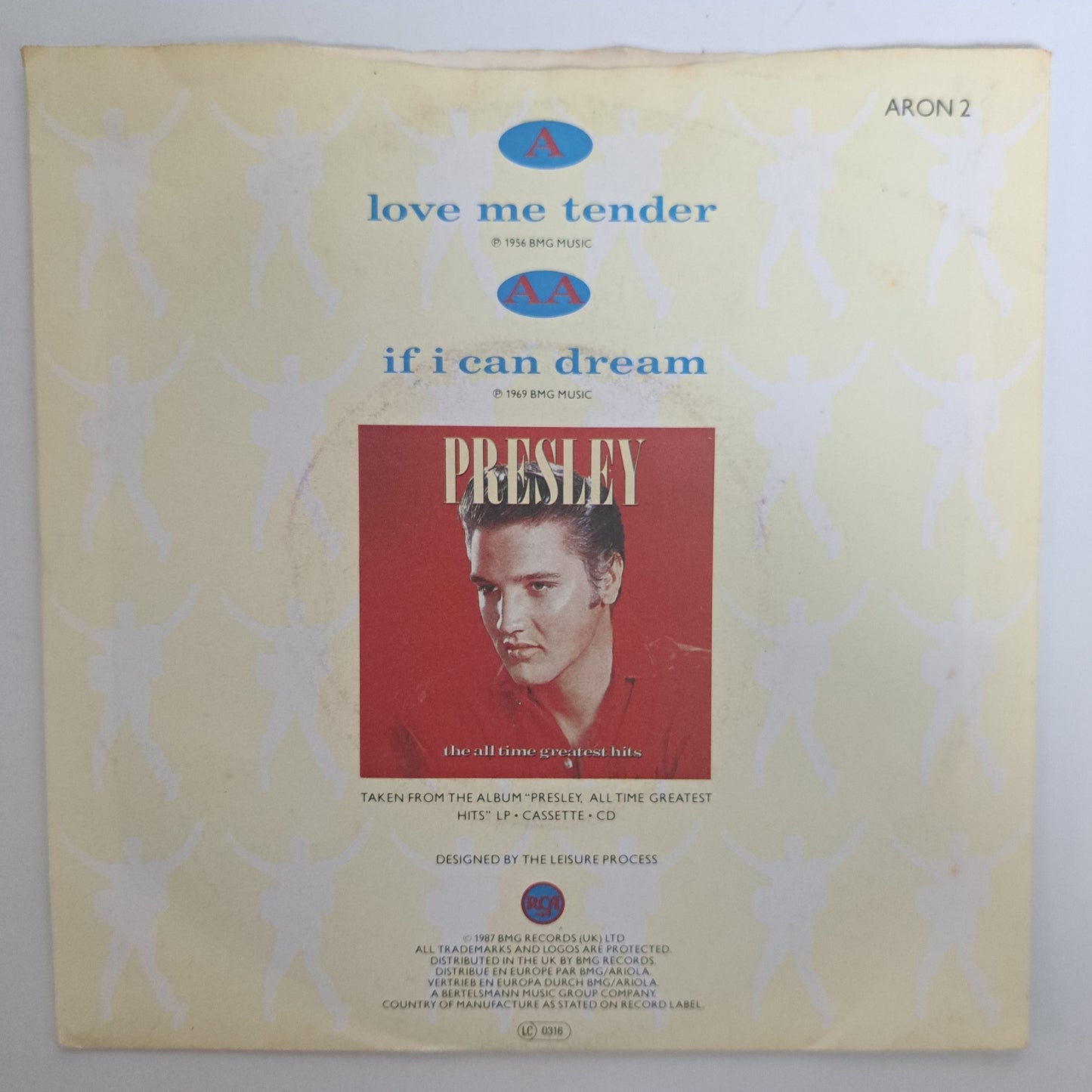 Elvis Presley - Love Me Tender (Vinyl 7" Single) VG+/EX