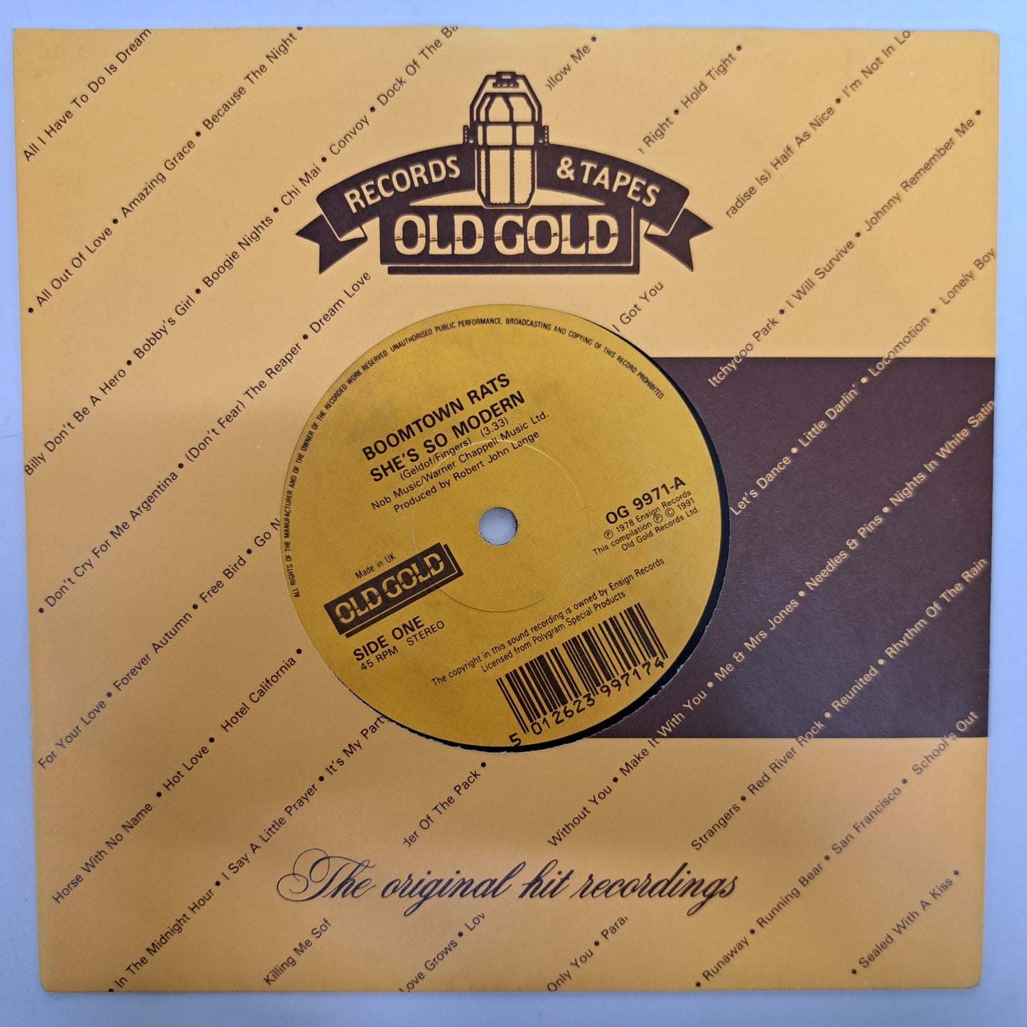 Boomtown Rats - She's so Modern (Vinyl 7" Old Gold Single) NM