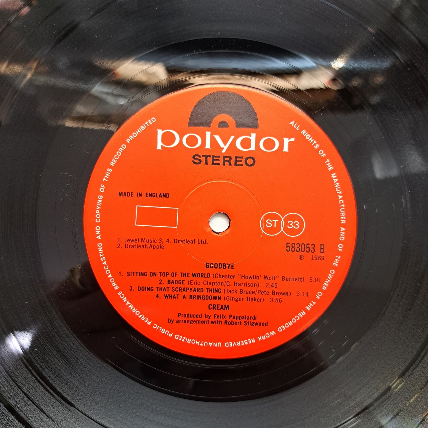 Cream - Goodbye Cream (Vinyl LP UK 1969) VG/EX