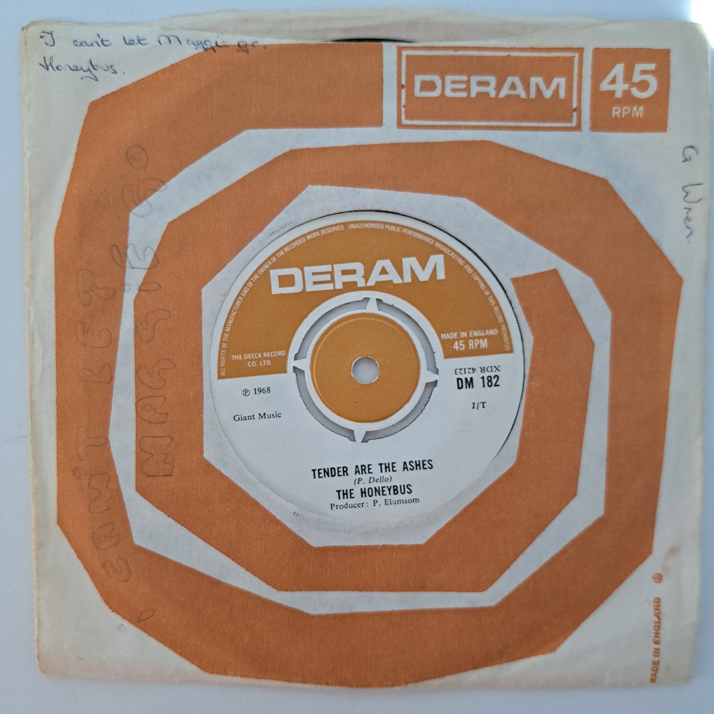 Honeybus - I Can't let Maggie Go (Vinyl 7" Single) EX