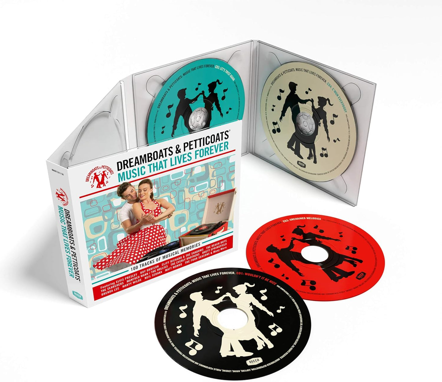 Various - Dreamboats & Petticoats ~ Music That Lives Forever (4 CD Set) Sealed