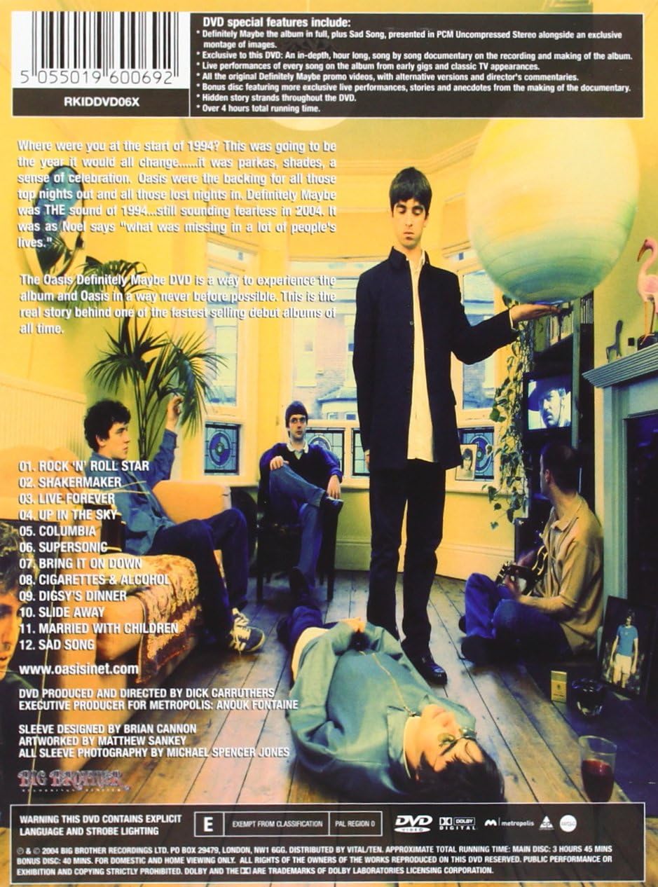 Oasis - Definitely Maybe (2004 Special Edition 2 x DVD) NM