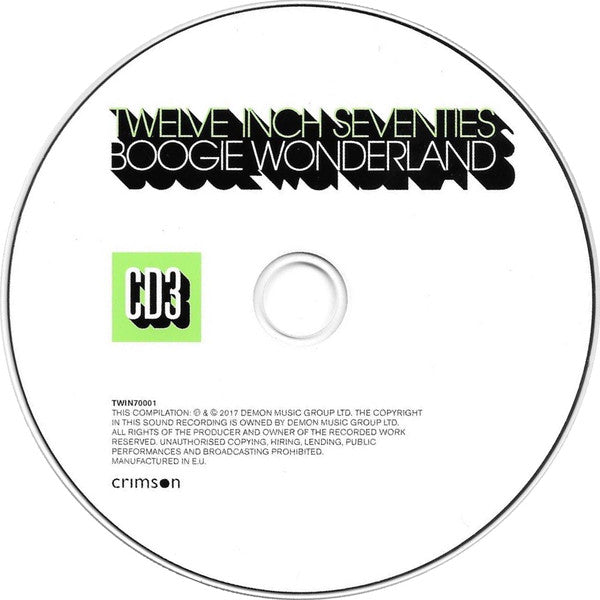 Various - Twelve Inch Seventies ~ Boogie Wonderland (2017 Triple CD) Mint