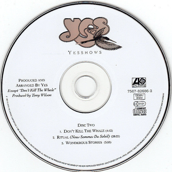 Yes - Yesshows (1994 Remastered German Double CD) NM