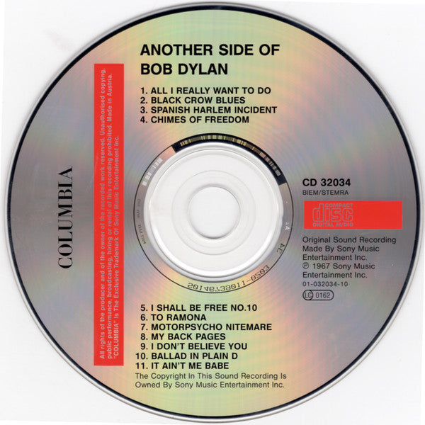 Bob Dylan - Another Side of Bob Dylan (1997 CD) Mint
