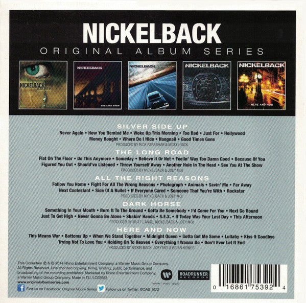 Nickleback - Original Album Series (5 CD Boxed Set) Sealed