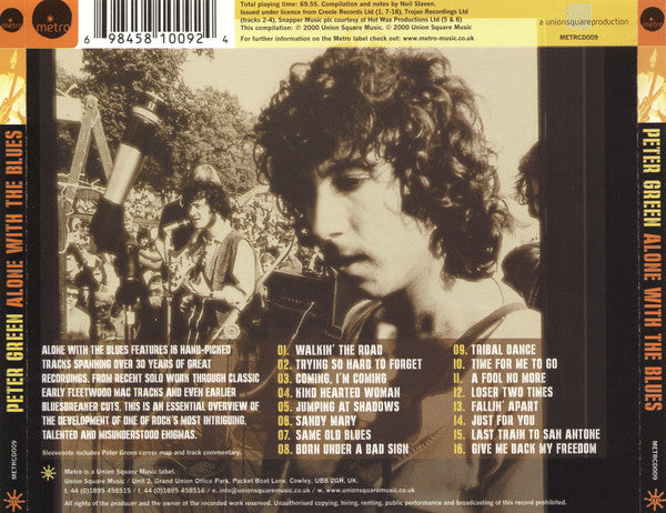 Peter Green & the Original Fleetwood Mac - Alone with the Blues (2000 CD) Mint