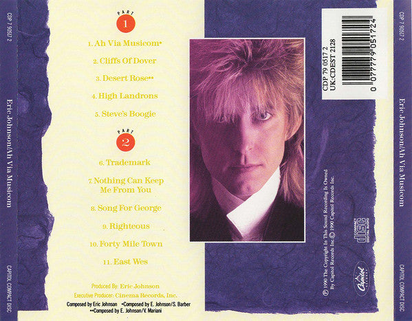 Eric Johnson - Ah Via Musicom (1990 CD) VG