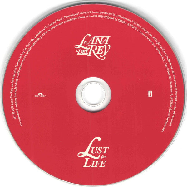 Lana Del Rey - Lust For Life (2017 UK CD) Mint