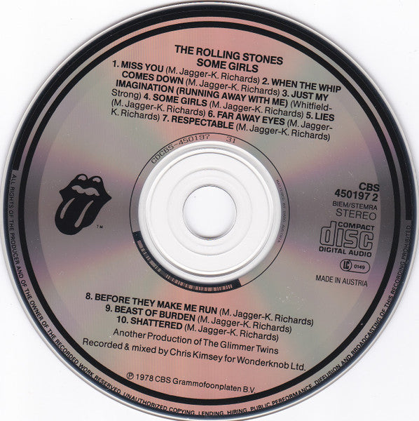Rolling Stones - Some Girls (1987 CD) NM