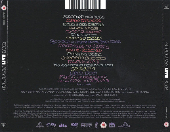 Coldplay - Live 2012 (2012 CD + DVD) Mint