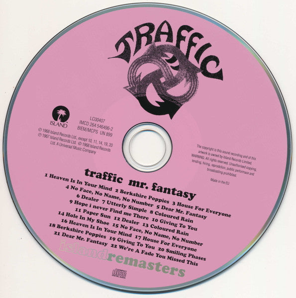 Traffic - Mr Fantasy (1999 Remasters CD + Bonus Tracks) NM