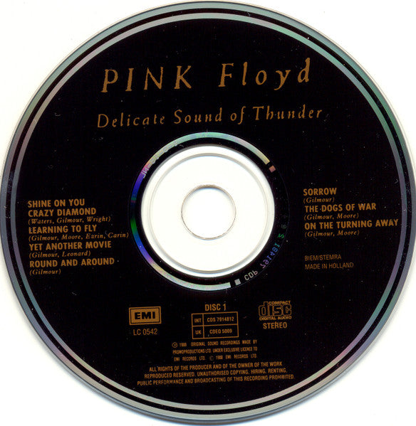 Pink Floyd - Delicate Sound of Thunder (1988 'Fatboy' DCD) NM