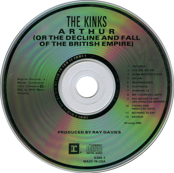 Kinks - Arthur ~ Or the Decline of the British Empire (US 1990 CD) Mint