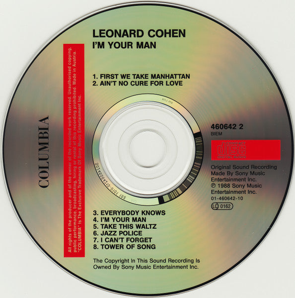 Leonard Cohen - I'm Your Man (1988 CD) Mint