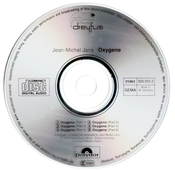 Jean Michel Jarre - Oxygene (Germany CD) NM