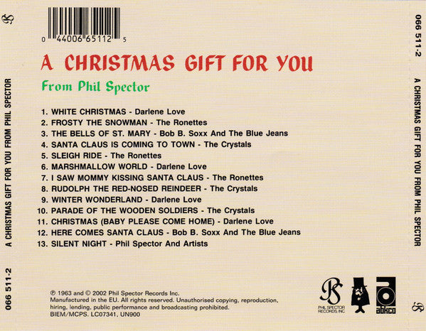 Phil Spector / Various - A Christmas Gift for you (2002 CD) NM