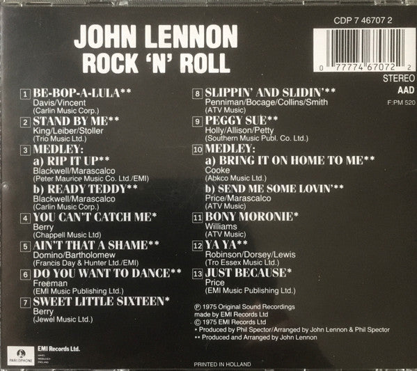 John Lennon - Rock 'n' Roll (1987 CD) NM