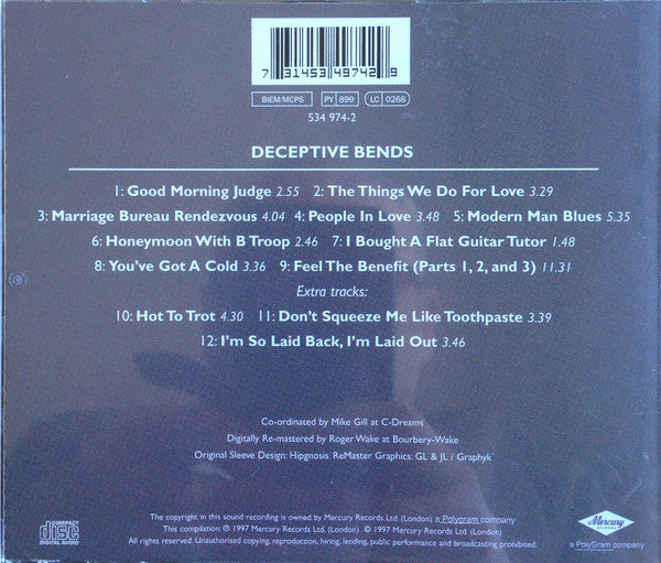 10cc - Deceptive Bends (1997 Remaster with Bonus Tracks CD) VG+