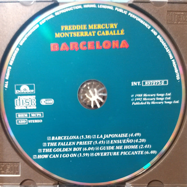 Freddie Mercury & Montserrat Caballe - Barcelona (1992 CD) NM