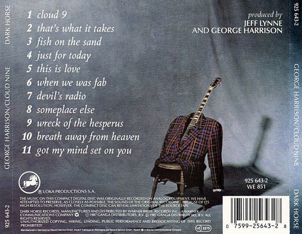 George Harrison - Cloud Nine (1987 CD) Mint