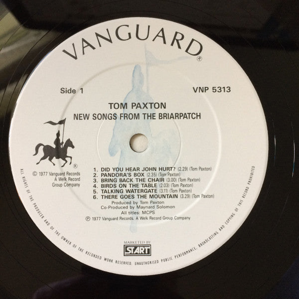 Tom Paxton - New Songs From the Briarpatch (Cheap Vinyl LP) VG+/NM