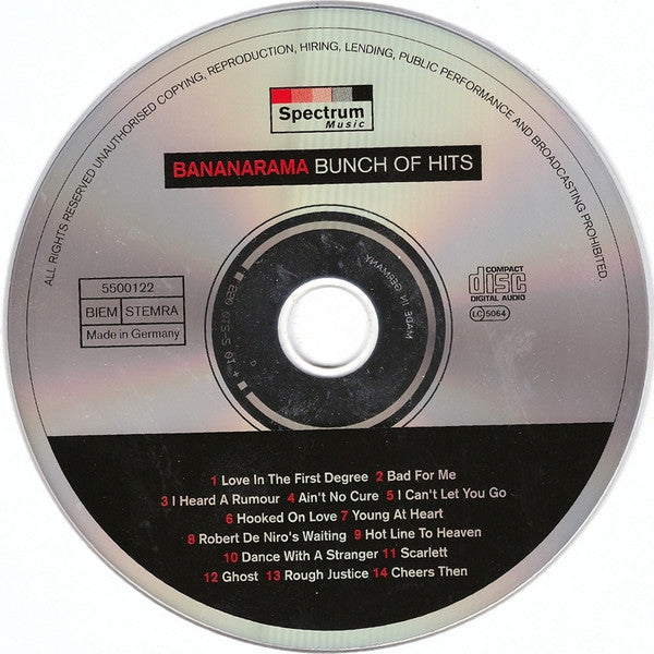 Bananarama - Bunch of Hits (1993 CD) NM