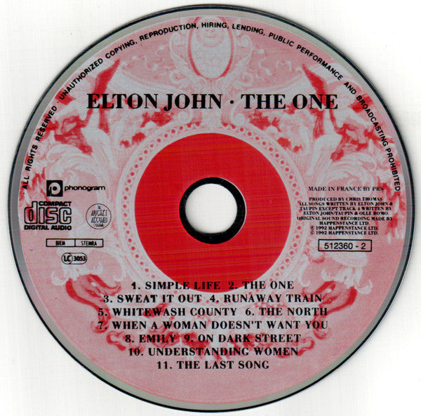 Elton John - The One (1992 CD) NM