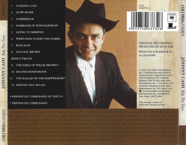 Johnny Cash - Ride This Train (2002 CD) Mint