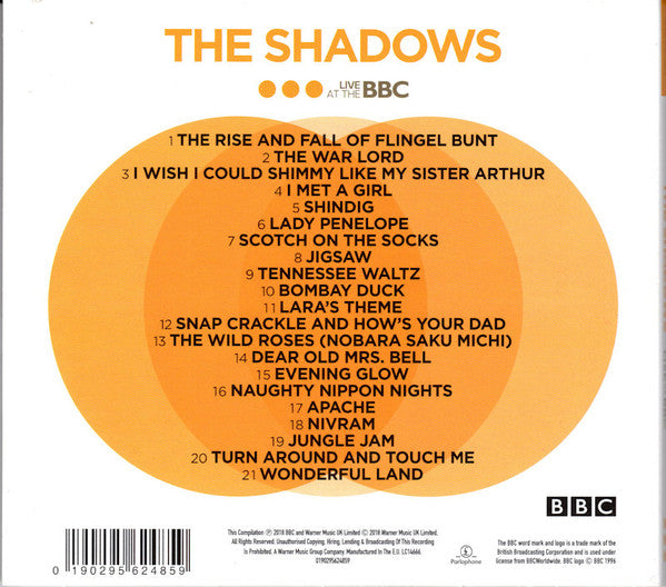 Shadows - Live at the BBC (2018 CD Album) New
