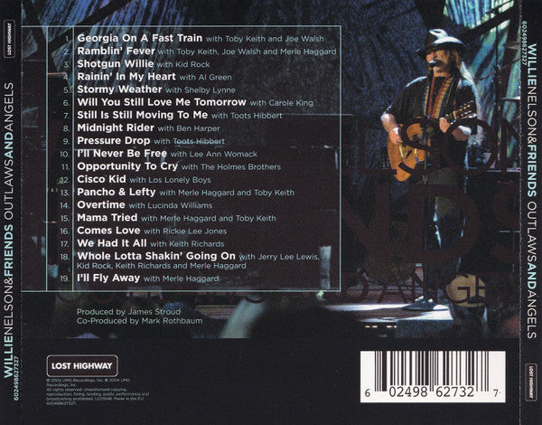 Willie Nelson & Friends - Outlaws and Angels (2004 CD) Mint