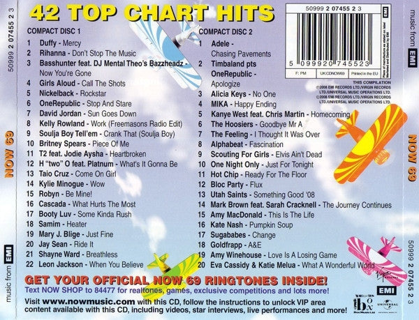 Various - Now Thats What I Call Music 69 (2008 DCD) VG+