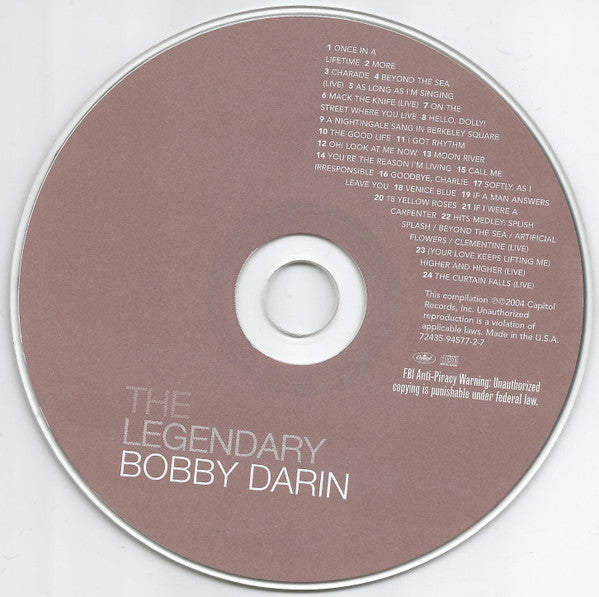 Bobby Darin - The Legendary (2005 US Club Edition CD) VG+