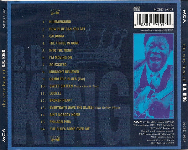 B.B King - The Very Best of (1994 CD) NM
