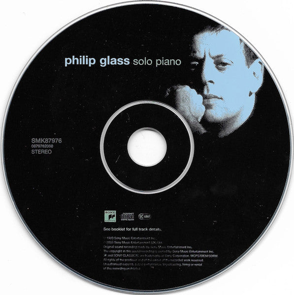 Philip Glass - Solo Piano (2003 CD) Mint