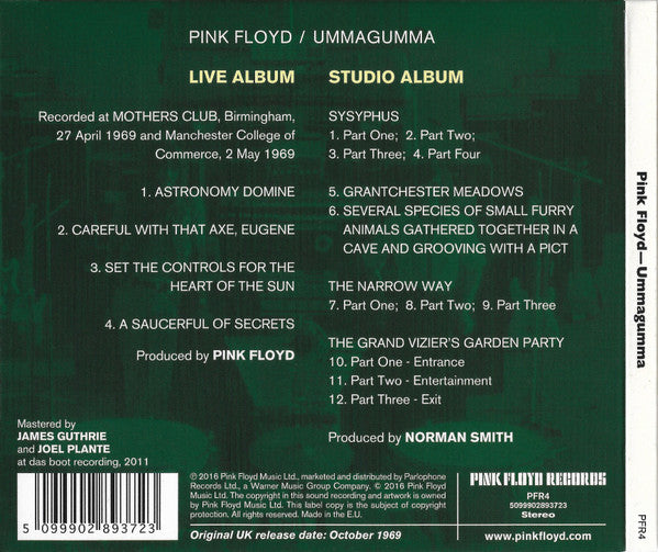 Pink Floyd - Ummagumma (2016 Remastered Double CD) NM