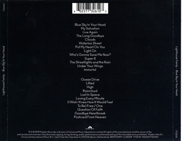 Lighthouse Family - Blue Sky...(Hand Signed Double CD) Sealed