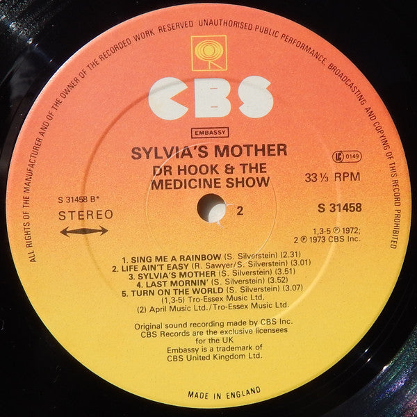 Dr.Hook & the Medicine Show - Sylvia's Mother (Cheap Vinyl LP) VG+/NM