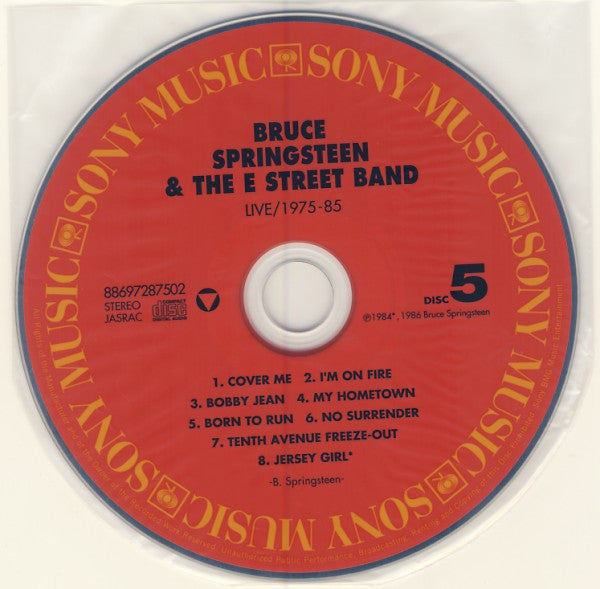 Bruce Springsteen & E Street Band - Live 1975-85 (Japan 5 CD Box Set) NM