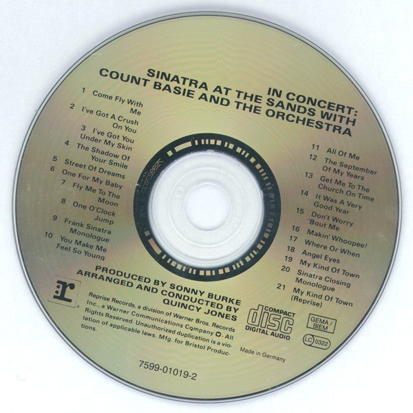 Frank Sinatra - Sinatra at the Sands (1988 CD) NM