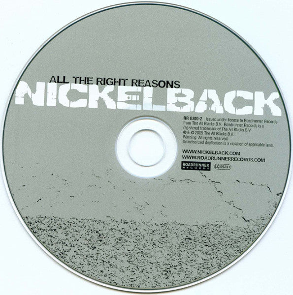 Nickelback - All the Right Reasons (2005 CD) NM